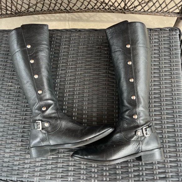 Black Michael Kors Riding Boots - Picture 5 of 12